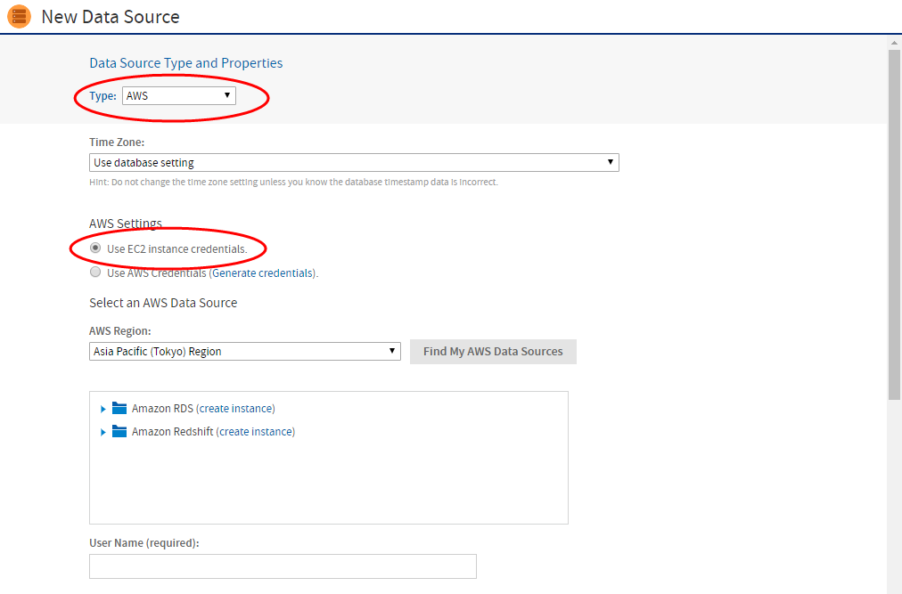 aws datasource