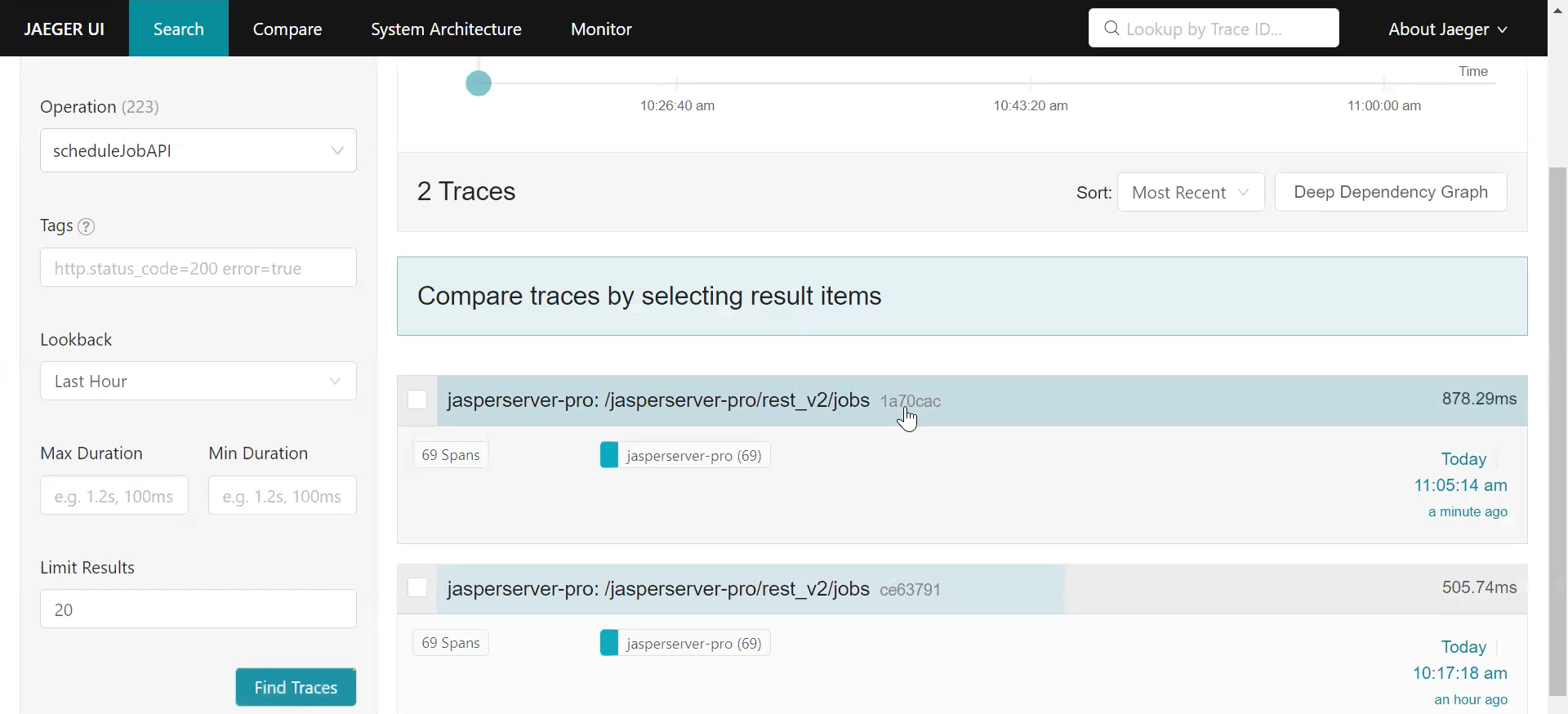 View scheduler job traces