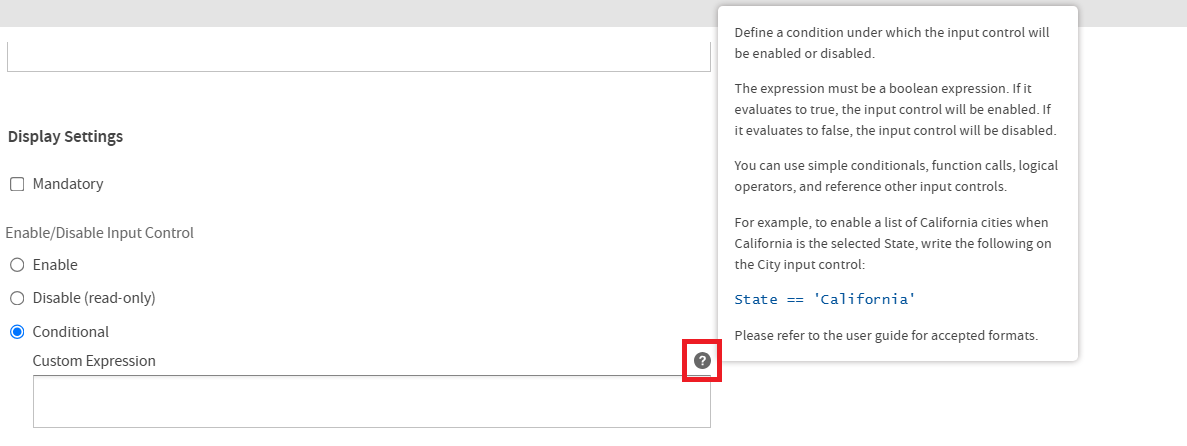 custom ic conditional tooltip