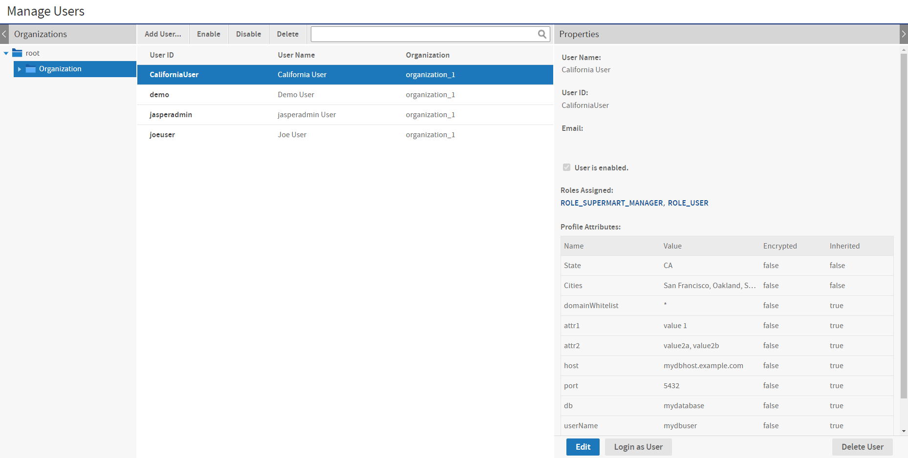 js Attributes User