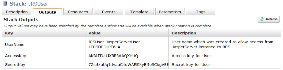 js DataSource AWS generateKeys