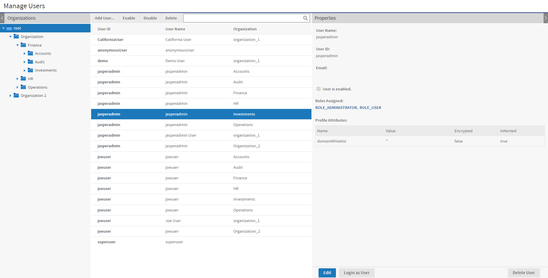 js ManageUsers overview