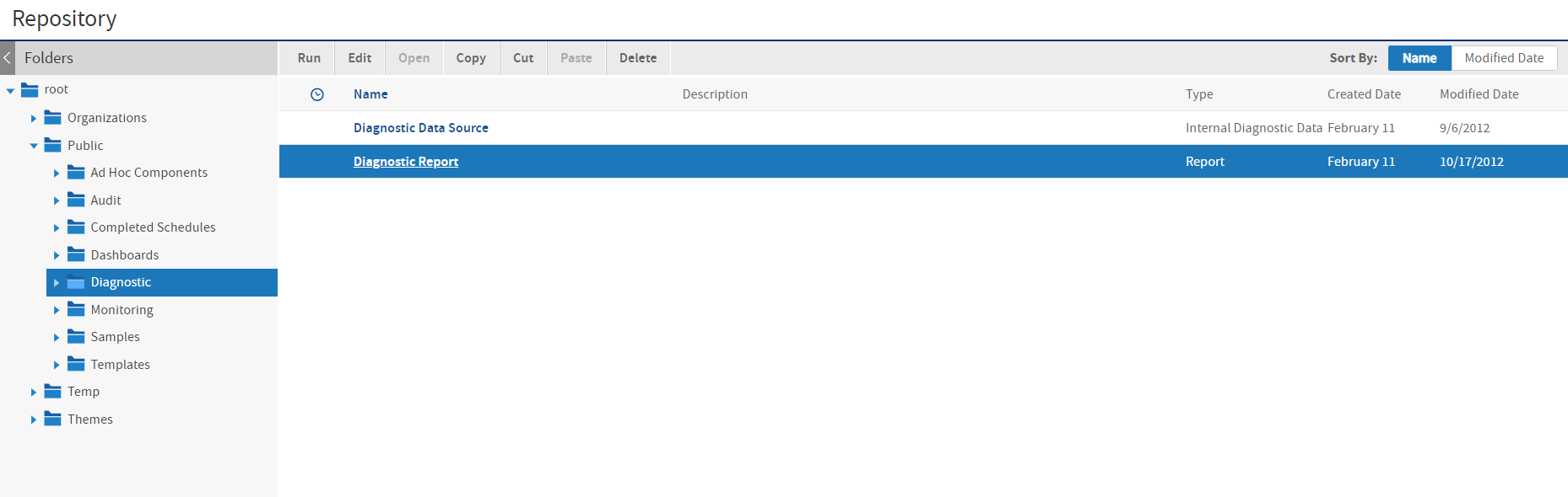 js Repository DiagnosticReports