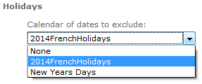 js Scheduler Schedule HolidayCalendar