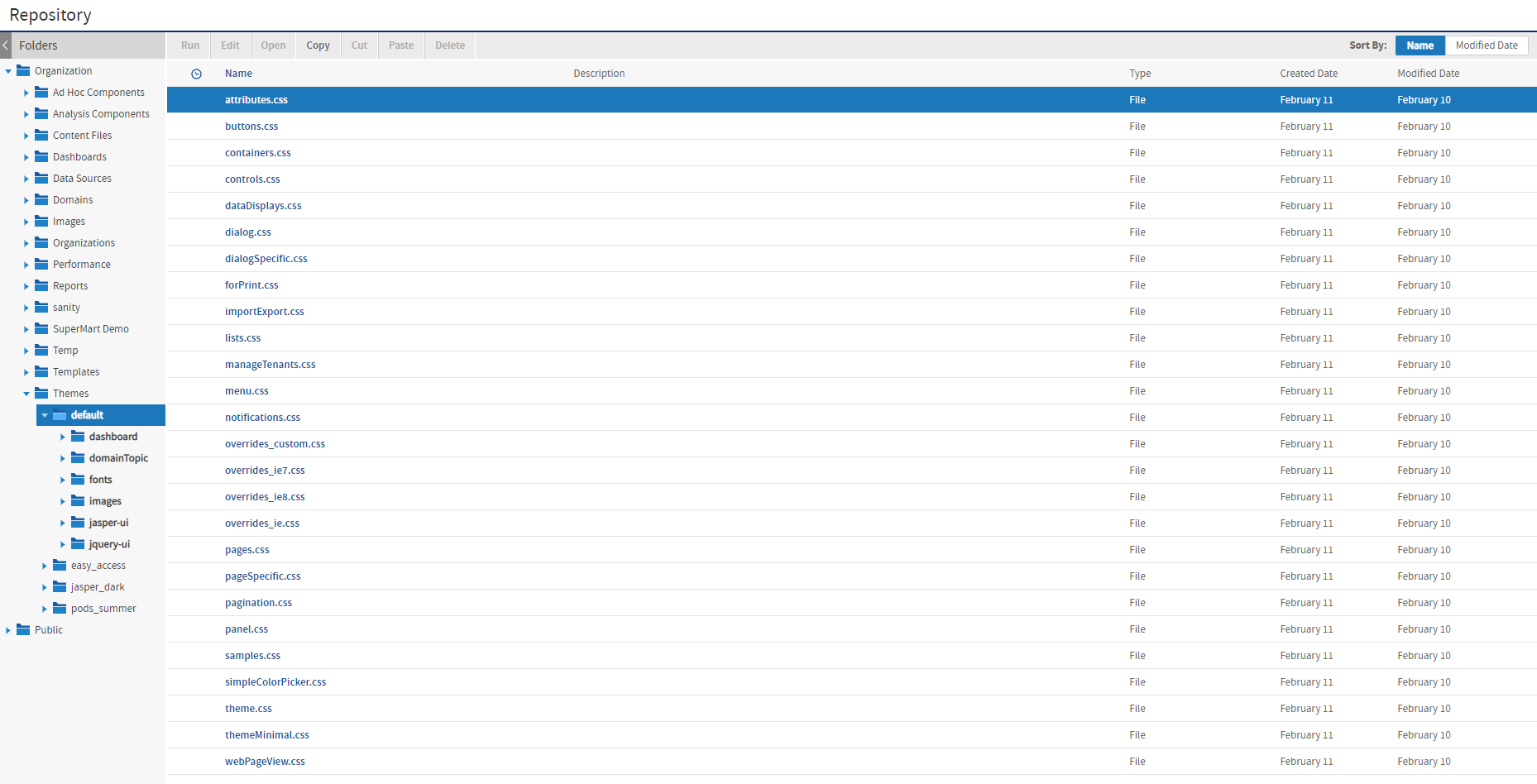 js Themes OrgLevel