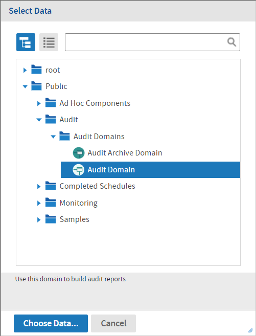 js audit DataChooser