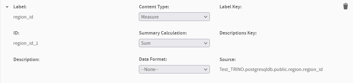 js DomainDesigner presentation item properties trino