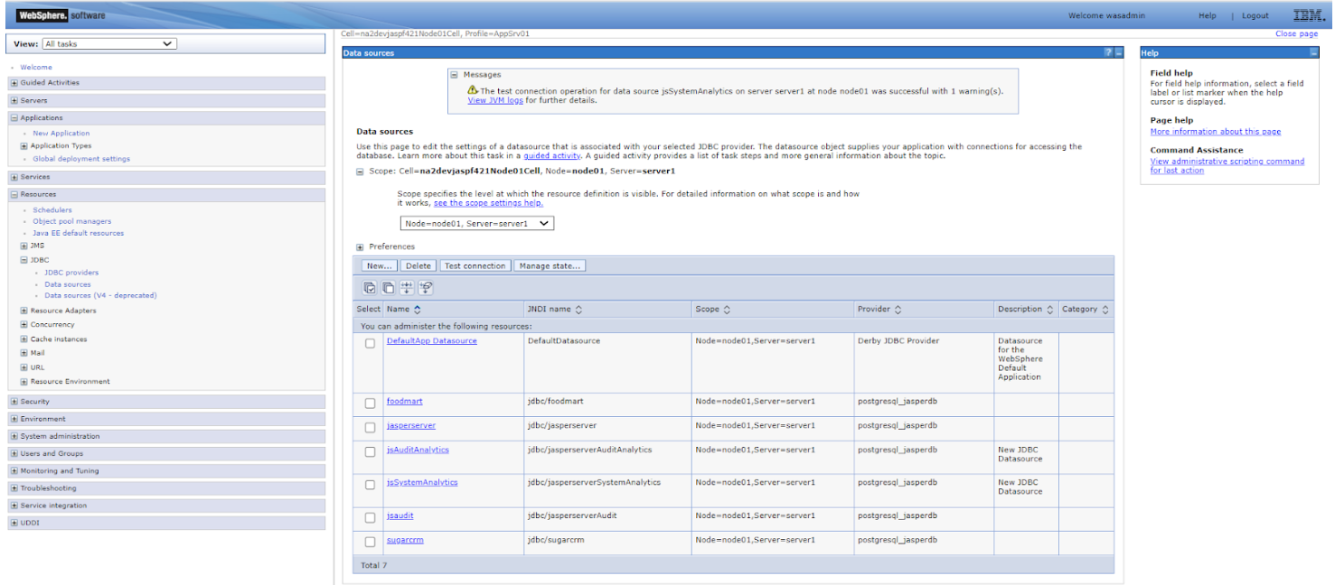 websphere jndi add resources