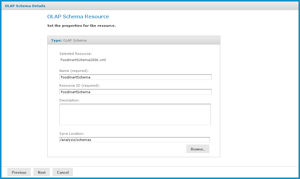 ja add view OLAP schema details