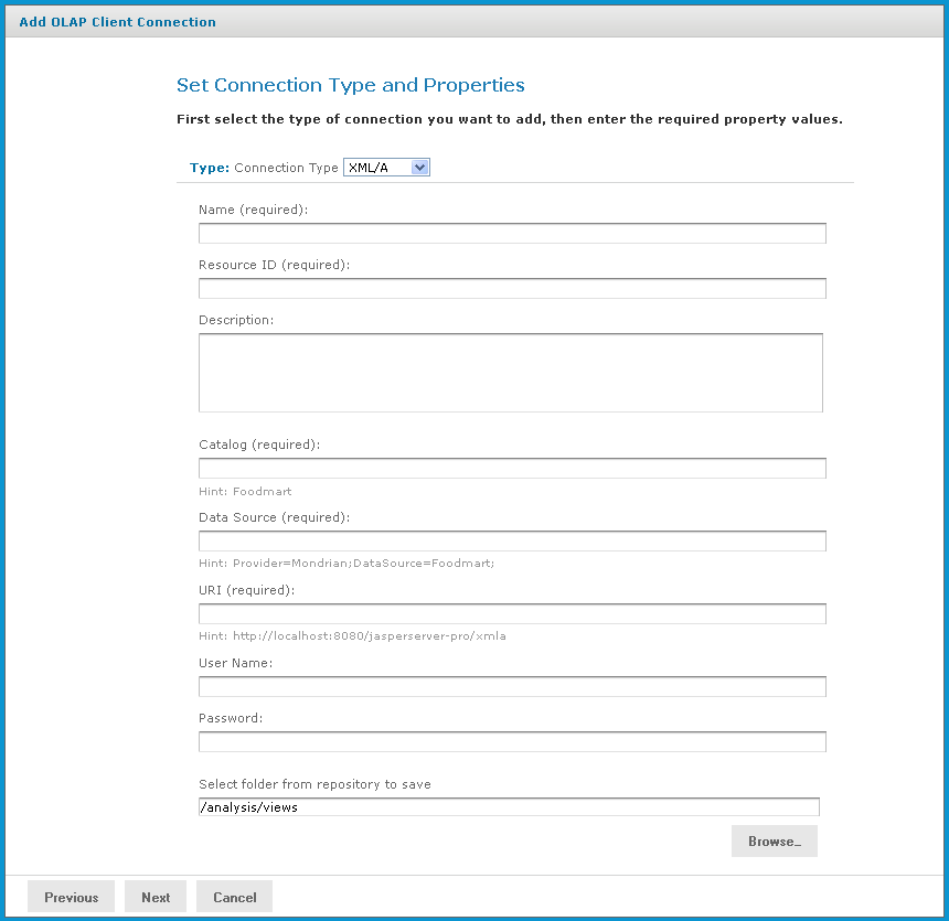 ja add view setconnectiontypeandpropertiesxmla