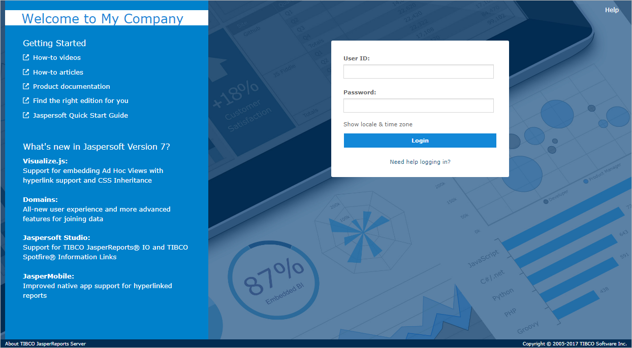 js Customization LoginWelcome