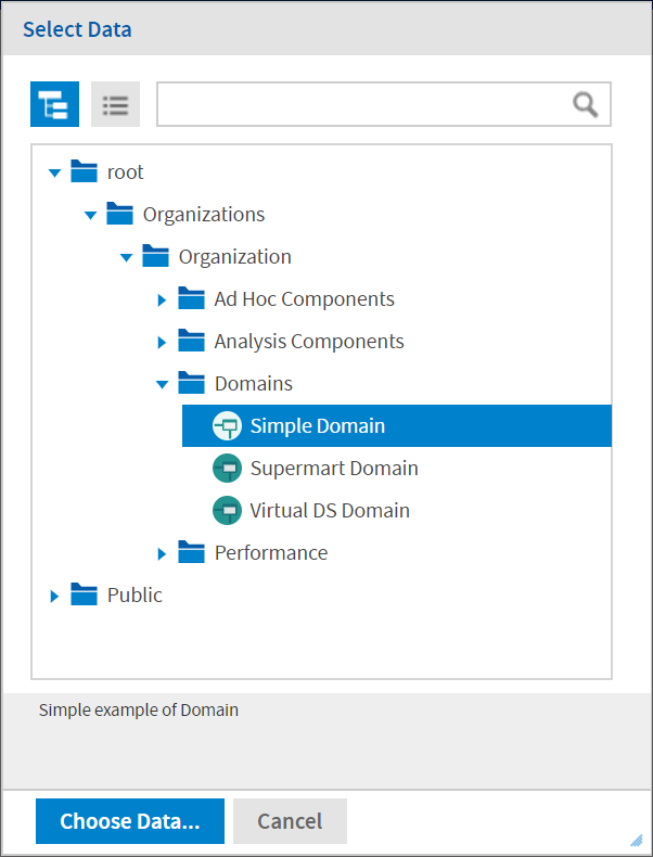 js AdHoc SelectData SimpleDomain