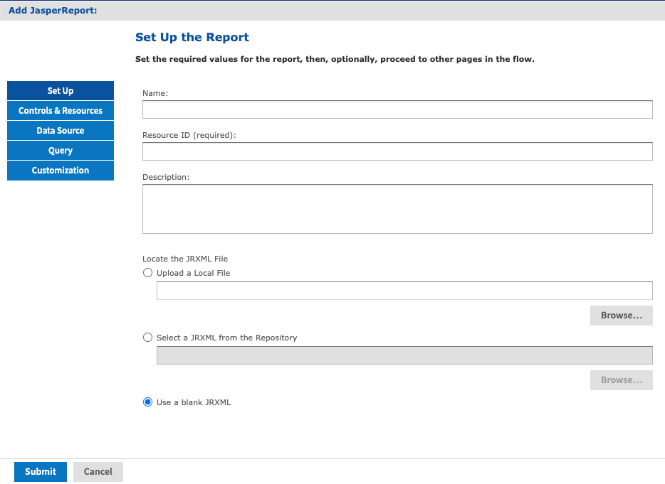 js AddJasperReport SetUp