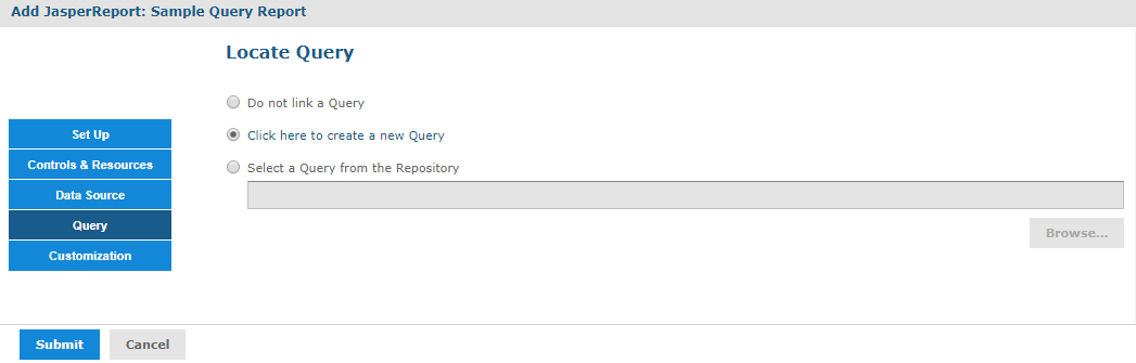 js AddReport AddQuery