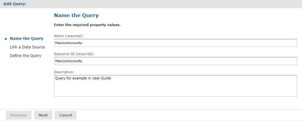 js AddReport NameQuery