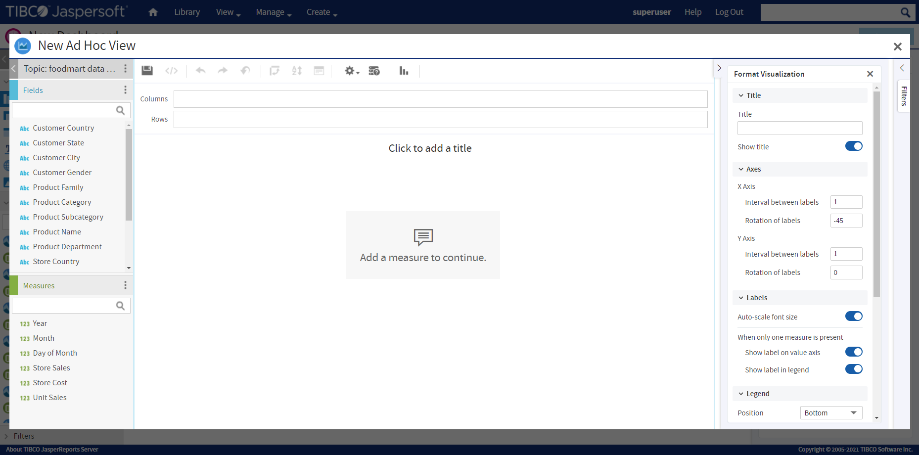 js Dashboard EmbedAdHocEditor