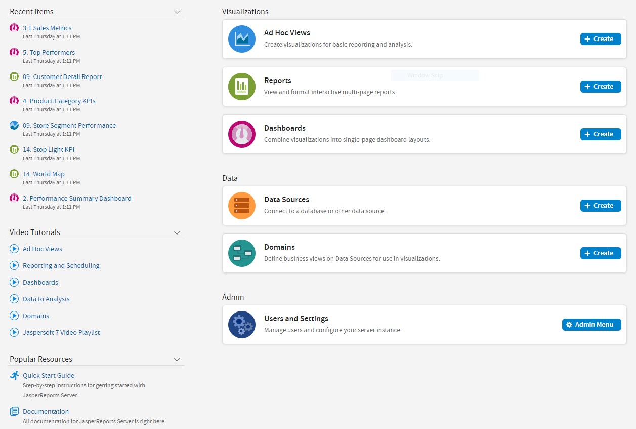 js Home jasperadmin