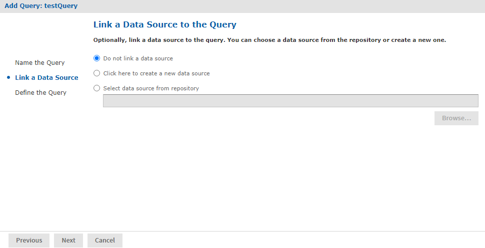 js ReportWizard InputControl QueryDataSource