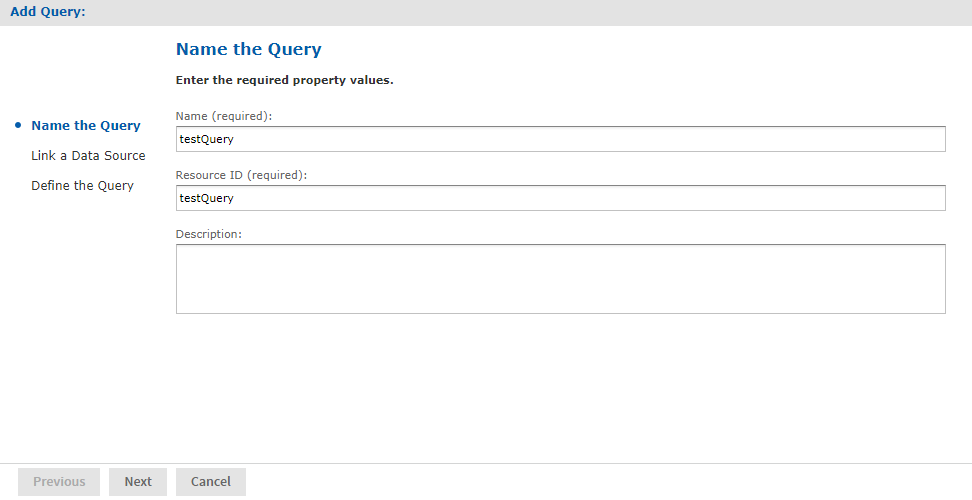 js ReportWizard InputControl QueryProperties