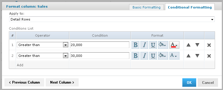 js dialog ConditionalFormattingConflict