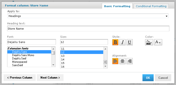 js dialog formatColumn