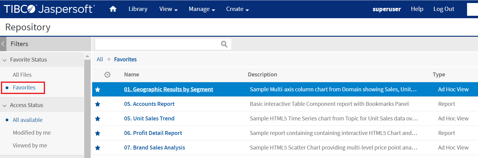 repository search fav