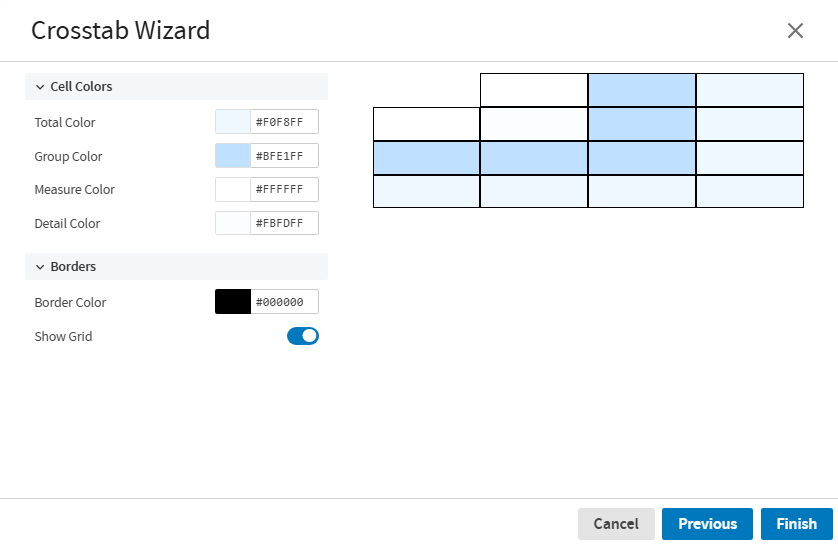 CrosstabWizardColorBorder