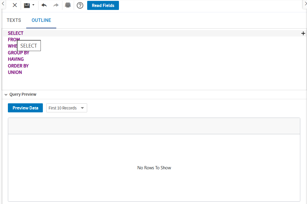 QueryD creating query