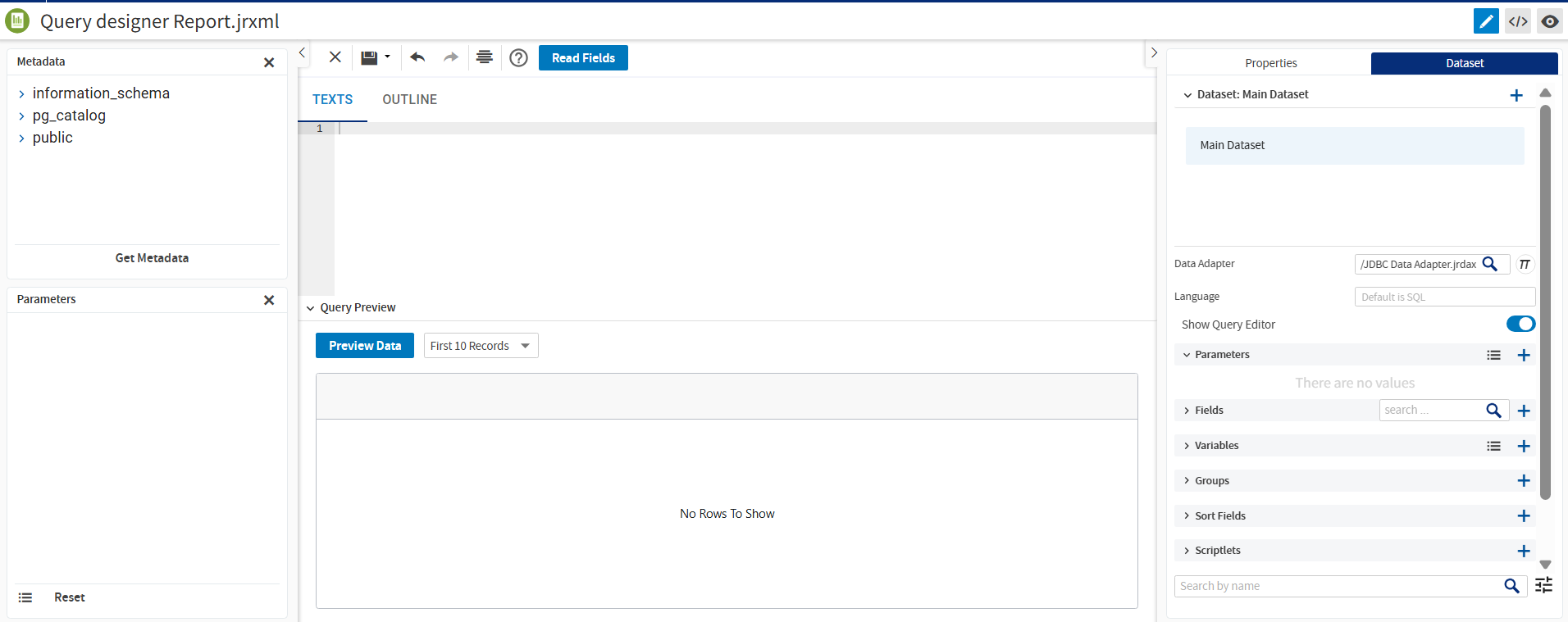QueryD getMetadata