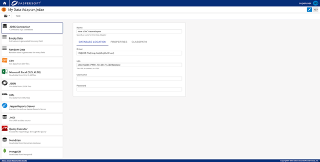 jrws data adapter editor