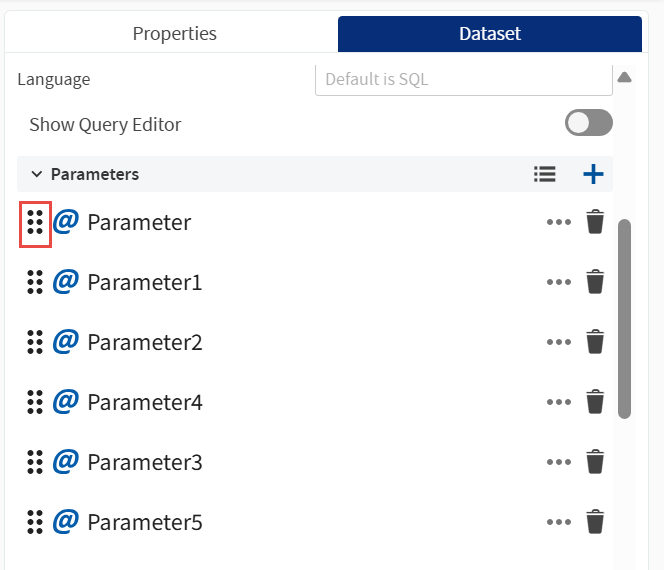 parameter reordering