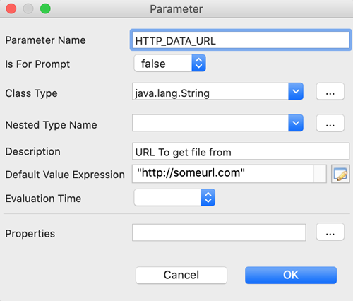 Configuring a parameter