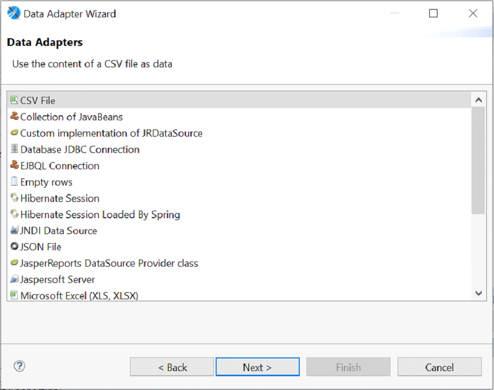 Data Adapter Wizard