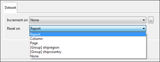 chart dataset tab
