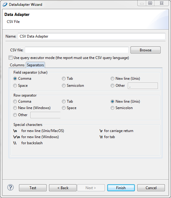 csv separators