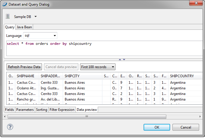 data preview
