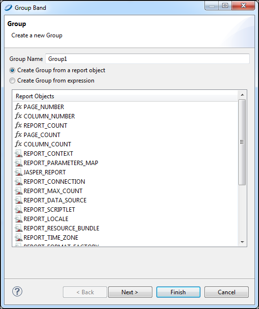 group band window