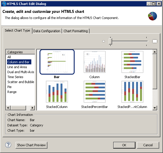 html5 charts bar select