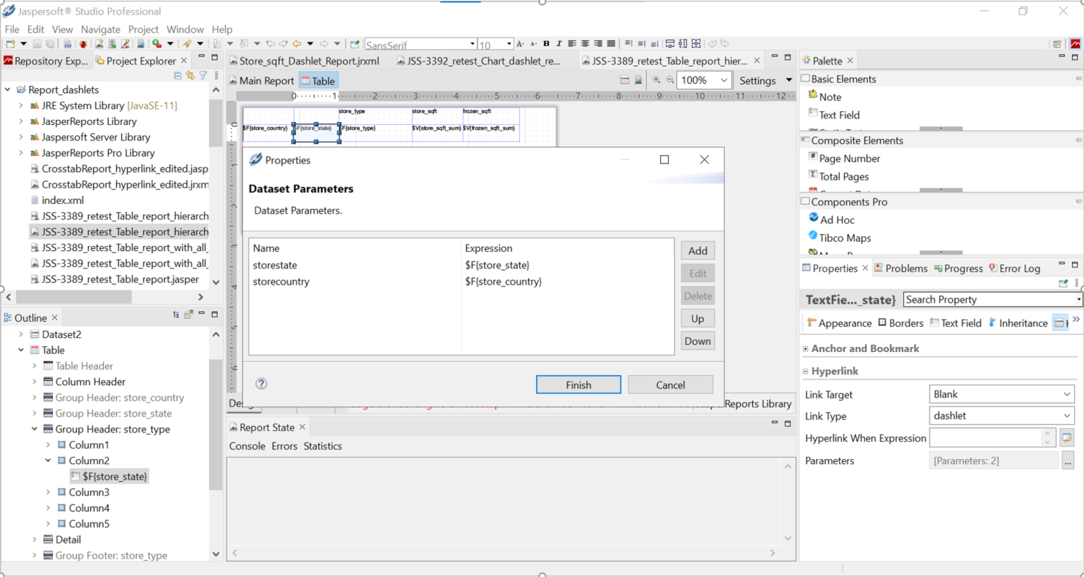 hyperlink dashlet setup note