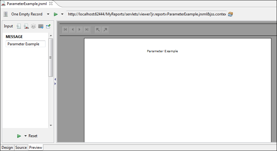 input parameter example