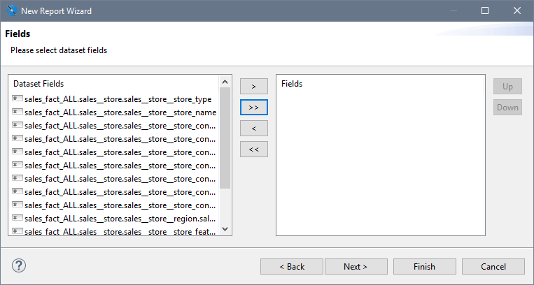 jss NewReportWizard DatasetFields