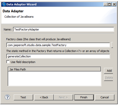jss data adapter collection of javabeans