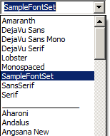 jss font set menu