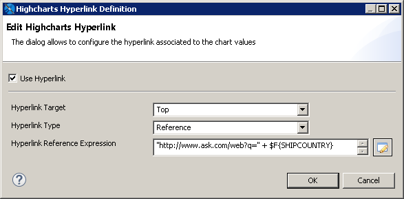 jss html5 charts hyperlink simple