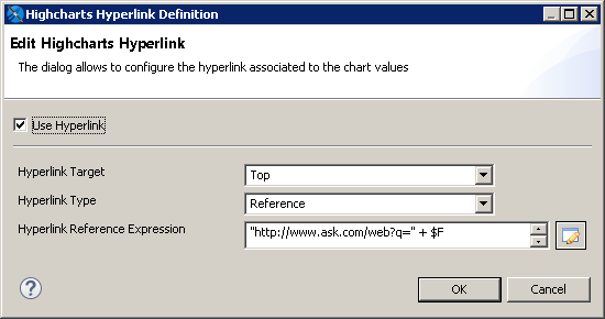 jss html5 charts simple hyperlink