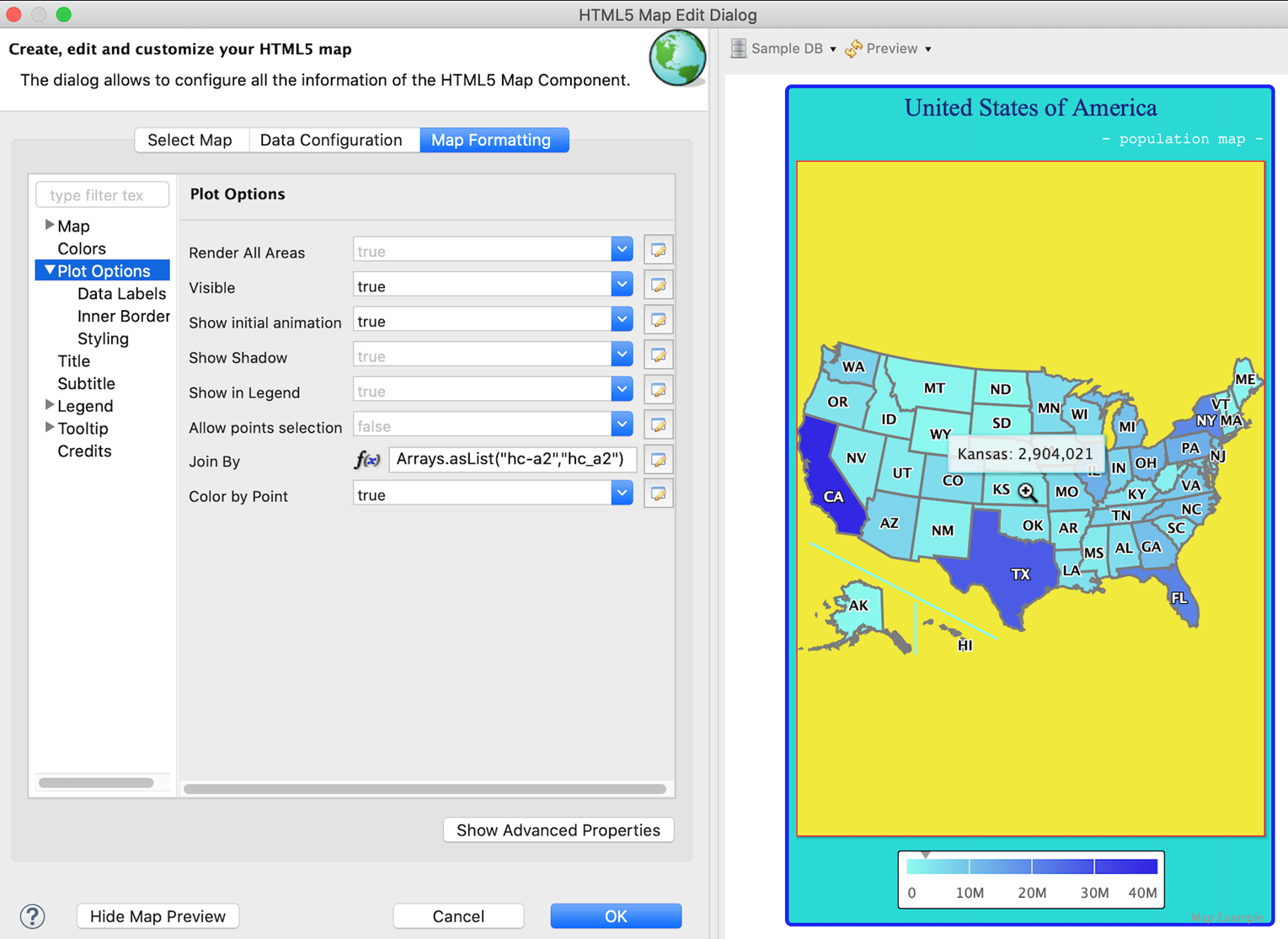jss html5 map join