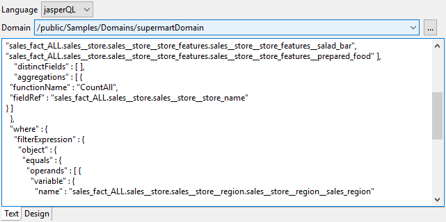 jss jasperQLDesigner TextTab