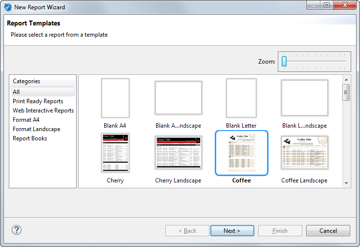 jss new report wizard template