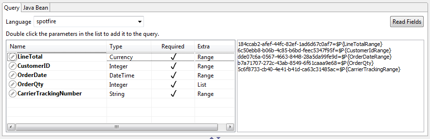 jss spotfire prompts guids