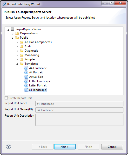 jss templates publishwizard